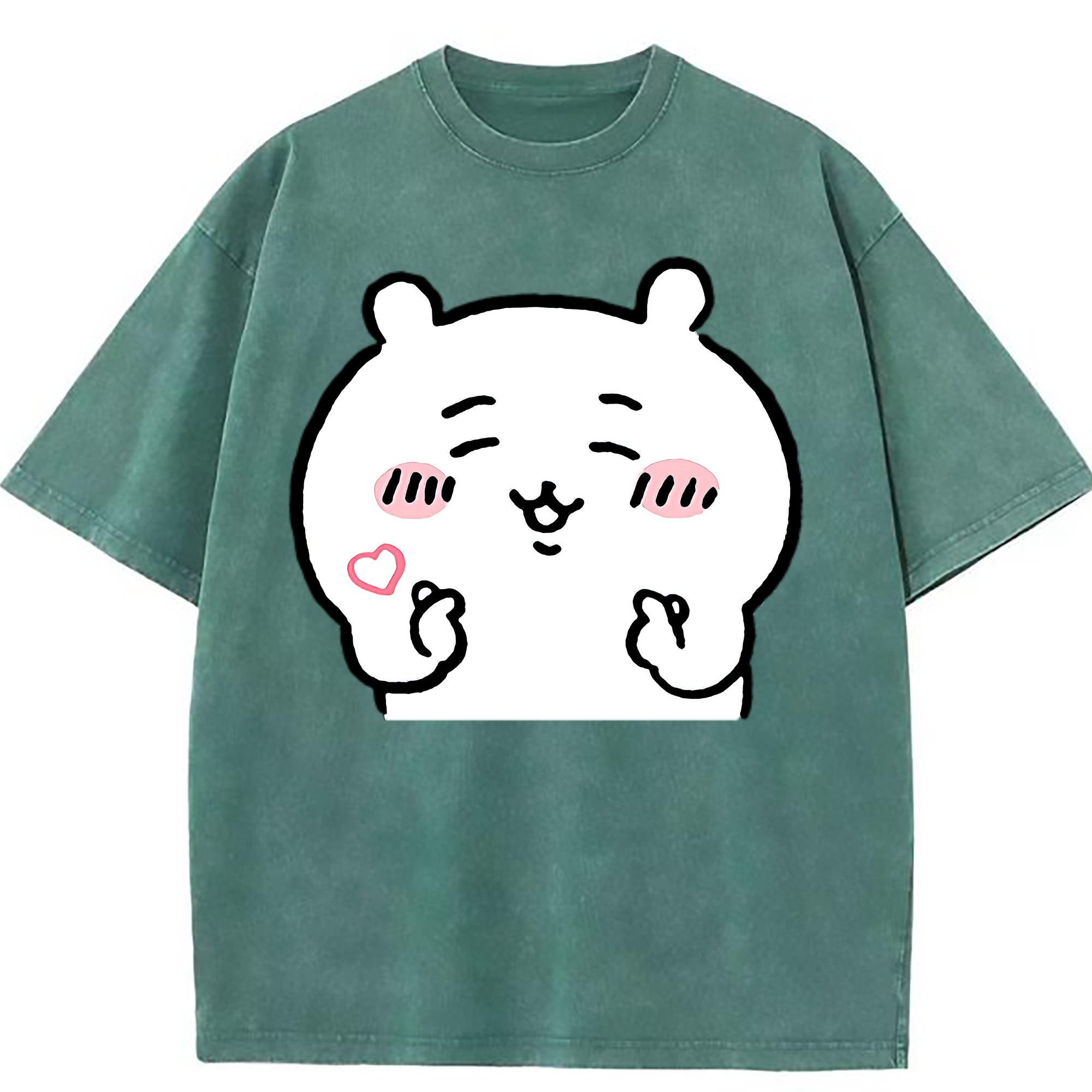 （画像用） ちいかわ ちいかわ Chii-kawa chiikawa 綿100% ヴィンテージ風 半袖Tシャツ（フロントプリント）